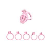 Five Size Male Chastity Cage Lightweight Chastity Device for Men Plastic Cock Cage Large Big,Penis Lock,Adult Sex Toys Gay BDSM Pink S