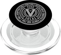 FIVE SOLAS - Emblem - Christian Reformation - Roman Numeral PopSockets PopGrip for MagSafe