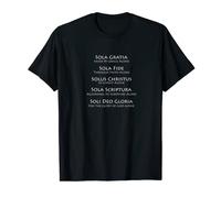 Five Solas Latin English Sola Gratia Saved by Grace Alone T-Shirt