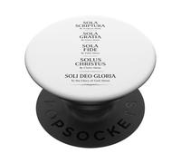 Five Solas Reformation Reformed Theology Scripture Bible God PopSockets Adhesive PopGrip