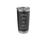 Five Solas Reformation Reformed Theology Scripture Bible God Stainless Steel Insulated Tumbler