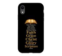 Five Solas Reformation Sola Scriptura Sola Fide Sola Gratia Case for iPhone XR