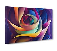 Five Star Abstract Fractals Canvas Wall Art Print 30x20 Inch