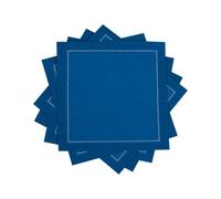 Five Star Cocktail Napkins, 50 Luxury Cotton Disposable Cocktail Party Napkins, 4.5" x 4.5" for Home Bars, Game Nights, Beverages, Birthdays, Weddings & Holidays, Royal Blue