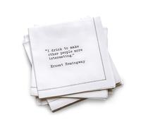 Five Star ¼ Fold Funny Drinking Quotes | White Cotton Cocktail Napkins | 25 Luxury Disposable Beverage Napkins with Witty Bar Quotes | Drink Napkins for Parties, Bars, Weddings & Game Nights