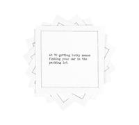 Five Star Funny 70th Birthday Quotes | White Cotton Cocktail Napkins | 50 Luxury Disposable Beverage Napkins with Witty Bar Quotes | Drink Napkins for Parties, Bars, Weddings & Game Nights