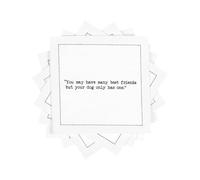 Five Star Funny Dog Quotes | White Cotton Cocktail Napkins | 50 Luxury Disposable Beverage Napkins with Witty Bar Quotes | Drink Napkins for Parties, Bars, Weddings & Game Nights