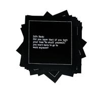 Five Star Funny Inappropriate Thoughts Quotes | Black Cotton Cocktail Napkins | 50 Luxury Disposable Beverage Napkins with Witty Bar Quotes | Drink Napkins for Parties, Bars, Weddings & Game Nights