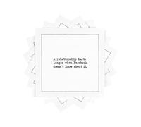 Five Star Funny Realationship Quotes | White Cotton Cocktail Napkins | 50 Luxury Disposable Beverage Napkins with Witty Bar Quotes | Drink Napkins for Parties, Bars, Weddings & Game Nights