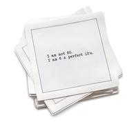 Five Star Funny White Cocktail Napkins - 100 Luxury Cotton Disposable, Napkins with Witty Bar Quotes 60th Birthday Quotes - Drink, Napkins for Parties, Bars, Weddings & Game Nights
