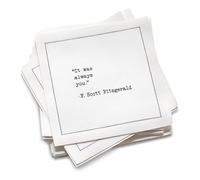 Five Star Funny White Cocktail Napkins - 100 Luxury Cotton Disposable, Napkins with Witty Bar Quotes Love Quotes - Drink, Napkins for Parties, Bars, Weddings & Game Nights