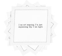 Five Star Funny White Cocktail Napkins - 100 Luxury Cotton Disposable, Napkins with Witty Bar Quotes Snarky Quotes - Drink, Napkins for Parties, Bars, Weddings & Game Nights