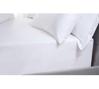 Five Star Hotel Concept Percale Fitted Sheet, King Size, White