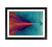 Five Star Modern Abstract H1022 Framed Print for Living Room Bedroom Home Office Décor, Wall Art Picture Ready to Hang, Black A4 Frame (34 x 25 cm)
