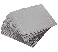 FIVE STAR NAPKINS 100% Cotton Cocktail Napkin, 50-Pack, Grey