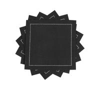 FIVE STAR NAPKINS 100% Cotton Cocktail Napkin, 50-Pack, Organic, Black