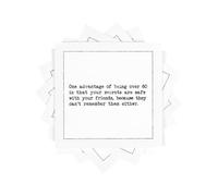 Five Star Napkins 60th Birthday Quotes White Cotton Cocktail Napkins, Beverage Napkins, Bar Napkins, Cloth Napkins, Party Napkins, Events, Holidays, Weddings, Birthdays, Disposable, 4.5" x 4.5"- (50x)