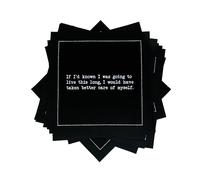 Five Star Napkins 70th Birthday Quotes Black Cotton Cocktail Napkins, Beverage Napkins, Bar Napkins, Cloth Napkins, Party Napkins, Events, Holidays, Weddings, Birthdays, Disposable, 4.5" x 4.5"- (50x)