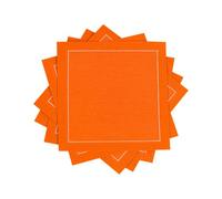 Five Star Napkins Cotton Cocktail Napkins, Beverage Napkin, Bar Napkin, Party Napkins, Small Napkins, Napkins for Events, Holidays, Weddings, Parties 4.5" x 4.5" - Single Use (50 x) Persimmon