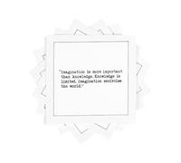 FIVE STAR NAPKINS Einstein Quote Napkins, White Cotton Cocktail Napkins, 50 Count, 4.5" x 4.5" - Disposable, Biodegradable & Recyclable