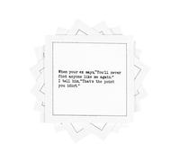 Five Star Napkins Inappropriate Thoughts Quotes White Cotton Cocktail Napkins, Beverage Napkins, Bar Napkins, Cloth Napkins, Party Napkins, Events, Holidays, Birthdays, Disposable, 4.5" x 4.5"- (50x)