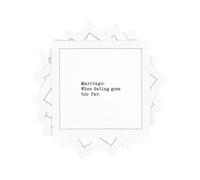 Five Star Napkins Marriage Quotes, White Cotton Cocktail Napkins, Beverage Napkins, Bar Napkins, Cloth Napkins, Party Napkins, Events, Holidays, Weddings, Birthdays, Disposable, 4.5" x 4.5"- (50x)