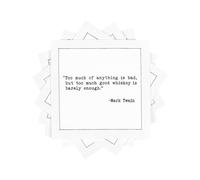 FIVE STAR NAPKINS Whiskey Quotes Cotton Cocktail Napkins, Beverage Napkin, Bar Party Small Napkins,Napkins for Events,Holidays,Weddings,Parties 4.5''x4.5''-Single Use(50x) Disposable