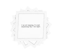 FIVE STAR NAPKINS White Cotton Disposable Napkins, 4.5" x 4.5", 50 Pack