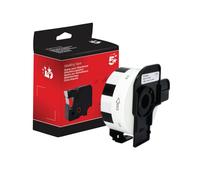 Five Star Non-OEM Replacement for Brother DK-11218 Black on White 24mm x 24mm 1000/Roll FS673340