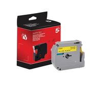 Five Star Non-OEM Replacement for Brother M-K631 Black on Yellow 12mm x 8m FS673421