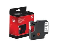 Five Star Non-OEM Replacement for Dymo 1978364 Black on White 12mm x 5.5m FS671847