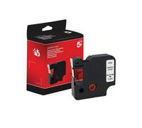Five Star Non-OEM Replacement for Dymo 43610 Black on Clear 6mm x 7m