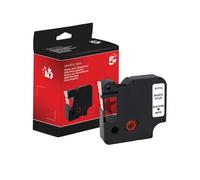 Five Star Non-OEM Replacement for Dymo 43613 Black on White 6mm x 7m FS671719