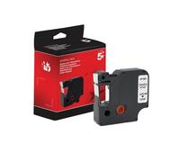 Five Star Non-OEM Replacement for Dymo 45010 Black on Clear 12mm x 7m FS671507