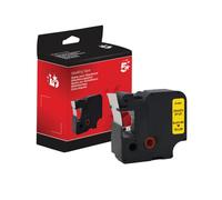 Five Star Non-OEM Replacement for Dymo 45808 Black on Yellow 19mm x 7m FS671921