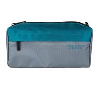 Five Star Pencil Pouch 9-Pocket Zipper Storage Organizer Case for Office Supplies Earbuds Chargers Cables Makeup, Grey/Teal (505600D)