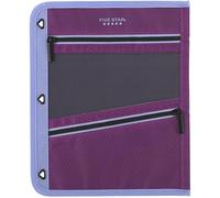 Five Star Pencil Pouch, Pen Case, 3-Pocket Zipper Pouch, Fits 3-Ring Binder, Storage Organizer for Classroom Supplies Earbuds Chargers Cables Makeup, Lilac/Berry (500208F-ECM)