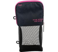 Five Star Pencil Pouch, Pen Case, Stand 'N Store Zipper Pouch, Fits 3-Ring Binder, Storage Organizer for Supplies Earbuds Chargers Cables Makeup, Navy/Pink (505160B-ECM)