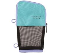 Five Star Pencil Pouch, Pen Case, Stand 'N Store Zipper Pouch, Fits 3-Ring Binder, Storage Organizer for School Supplies Earbuds Chargers Cables Makeup, Teal/Berry (500209F-ECM)