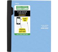 Five Star Planner 2026-2027 Weekly & Monthly Academic 12-Month July-June Advance Student Planner + Study App, 8-1/2" x 11", Pacific Blue (CAW65920)