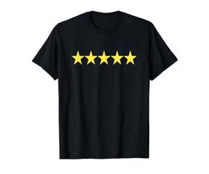 Five Star Rating Funny Value Graphic T-Shirt, Men, Black, L
