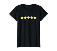Five Star Rating Funny Value Graphic T-Shirt, Women, Black, S