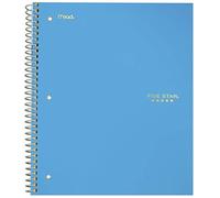 Five Star Spiral Notebook, 1 Subject, College Ruled Paper, 100 Sheets, 11" x 8-1/2", Teal (72051)