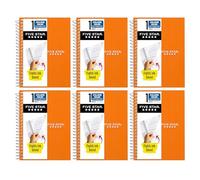 Five Star Spiral Notebook, 1 Subject, College Ruled Paper, 4-3/8" x 7", Personal Size, 80 Sheets, Fights Ink Bleed, Water Resistant Cover, Sedona Orange (450048CD1-ECM), Pack of 6