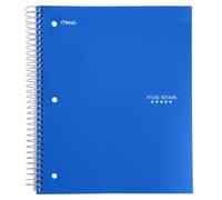 Five Star Spiral Notebook, 3 Subject, College Ruled Paper, 150 Sheets, 10-1/2" x 8" Sheet Size, Royal Blue (72569)