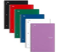 Five Star Spiral Notebook, 5 Subject, College Ruled Paper, 200 Sheets, 11" x 8-1/2", Color Selected For You, 1 Count (06112)