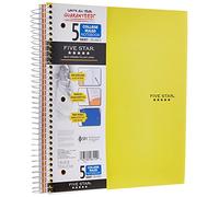 Five Star Spiral Notebooks, 5 Subject, College Ruled Paper, 200 Sheets, 11" x 8-1/2", Teal, Pink, 2 Pack (73509)