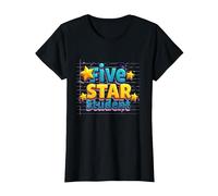 Five Star Student Achievement Celebration T-Shirt, Women, Black, XS