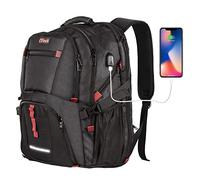 Five Star Travel Laptop Backpack, TSA Friendly Approved 17 Inch Large Business Travel Computer Backpack with USB charging cable & Headphone Hole, RFID protection