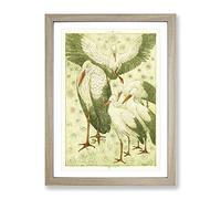 Five Storks By Theo Van Hoytema Framed Wall Art Print A2 Oak